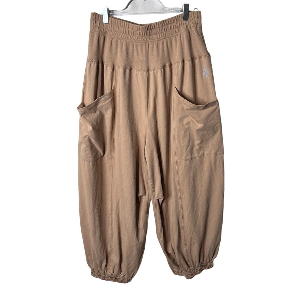 FP Movement Free People Tan Baggy Harem Jogger Pants Size Medium